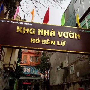 Biển chữ nổi alu gương vàng
