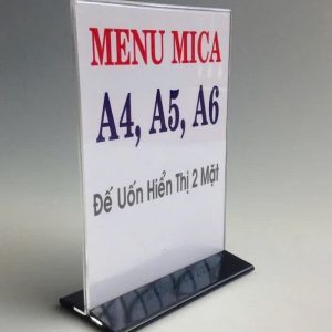 menu mica chữ T